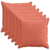 vidaXL Prevleka za blazino 6 kos HOUTEN Rdeče oranžna 70 x 70 cm
