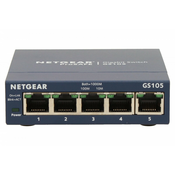 NETGEAR GS105, Neupravljano, Gigabit Ethernet (10/100/1000), Puni dostrani ispis