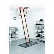 Podstrešne stopnice Meisterholz Mini (800x700 mm, plošča 26 mm, etažna višina do 265 cm, nosilnost 150 kg)