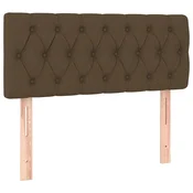 Vidaxl Posteljno vzglavje temno rjavo 100x7x78/88 cm blago