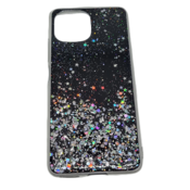 Silikonski ovitek z bleščicami SPARKLE za Samsung Galaxy A54 - črn