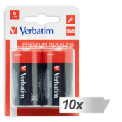 10x2 Verbatim Alkaline battery Mono D LR 20 49923