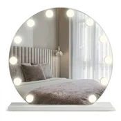 Stensko ogledalo LED HOLLYWOOD White 50 cm