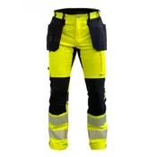 shumee BoSafety TENSION PLUS Visoko odsevne delovne hlače iz elastičnega materiala razreda 2, 4-smerno raztegljive rumeno-črne barve 60