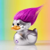 Zbirateljska figurica Trolls Silver Troll TUBBZ - First Edition (vijolični lasje)