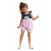 Denokids Sleepy Cat Girls Woven Jumpsuit