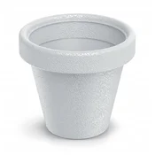Prosperplast Plastični cvetlični lonček z okroglim pokrovom, bel, 23,8 cm Origina
