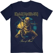 Iron Maiden Majica Piece of Mind Gold Eddie Unisex Navy Blue 2XL