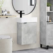 vidaXL vidaXL Kopalniška omarica s tapo Betonsko siva 45,5 x 22,5 x 84 cm, (5000245362)