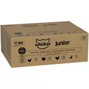 Jumbopaket Whiskas Junior vrecice 84 x 85 g - Mješavina peradi u želeu