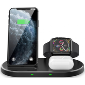 TECH-PROTECT W55 WIRELESS CHARGING STATION BLACK (6216990211935)