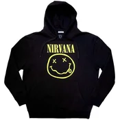 Nirvana Kapuco Yellow Happy Face Unisex Black M