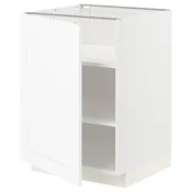 METOD Podni element s policama, bela Enköping/bela im. drveta, 60x60 cm