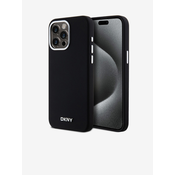 DKNY DKNY Liquid Silicone Small Metal Logo MagSafe - ohišje za iPhone 15 Pro Max (črno)