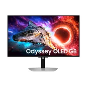 Monitor SAMSUNG LS32HG800SUXEN 32/OLED/3840x2160/240Hz/0.03ms/HDMIx2,DP,USB-C/G-sync/pivot/srebrna