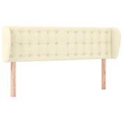 Vidaxl Vzglavje z ušesi krem 147x23x78/88 cm umetno usnje