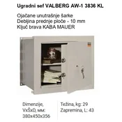 Ugradni sef VALBERG AW-1 3836 KL