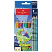 BARVE LESENE 10 BARV GRIP 2001 PLUS 3 BARVE LESENE METALIC DINO FABER CASTELL 201545 BLISTER