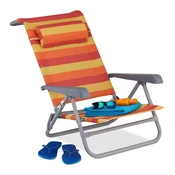Northix Zložljiv stol za plažo z nastavljivim naslonom