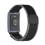 INF Nylon velcro športni trak z usnjenim koncem, zračen, za Huami Helio in Amazfit BlackAsh, (5000306674)