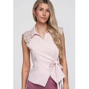 Ombre bluza z zavezovanjem v pasu