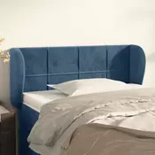 Vidaxl vidaXL Vzglavnik s krilci temno moder 93x23x78/88 cm žamet