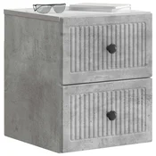 Stenski nočni omarici 2 kos Betonsko siva 33 x 34,5 x 40 cm