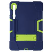 AVIZAR Ovitek za Samsung Tab S9 in Tab S9 FE, odporen proti udarcem, podpora iz dveh materialov - modra in fluorescentno zelena, (21136560)
