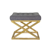 Atelier del Sofa Tabure 50x42x40cm, Zlatno-Sivo