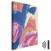 Slika - Energetic Shapes - Dynamic Oil Paint Composition on Canvas 80x120