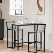 vidaXL miza Siva Sonoma 100 x 40 x 100,5 cm Inženirski les in jeklo