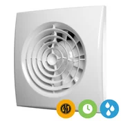 AKVAVENT AURA 5C MRH, Pametni Tihi ventilator za kopalnico s senzorjem vlage in časovnikom fi 125 mm