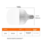 Foshanzhaoming LED sijalica, E27, 25W, 6500K
