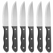 NEW Nož za steak iz nerjavečega jekla s širokim rezilom dolžine 250 mm komplet 6 kosov. - Hendi 781456
