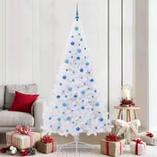 vidaXL vidaXL Umestno božično drevo med 300 LED Bela 210 cm PVC in jeklo, (5000111448)