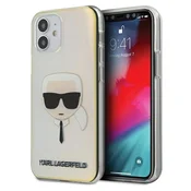 Karl Lagerfeld Etui Karl Lagerfeld Iridescent Karls Head za iPhone 12 mini - večbarvno