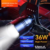 Supfire Ceona lampa RT60, 8000mAh