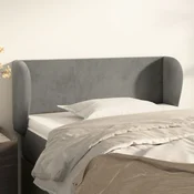 Vidaxl vidaXL Vzglavje s krilci svetlo sivo 93x23x78/88 cm žamet