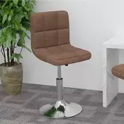 Vidaxl vidaXL Vrtljiv barski stol rjave barve iz blaga