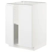 METOD Podni element s policama/2 vrata, bela/Voxtorp matirano bela, 60x60 cm