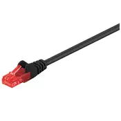 Goobay GOOBAY CAT6 U/UTP 3m črn/rdeč mrežni priključni patch kabel