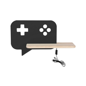 Console Wall Lamp 5W Led Iq Kids With Cable, Switch And Plug Black