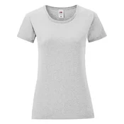 Iconic Grey Womens T-shirt in combed cotton Fruit of the Loom