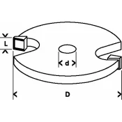 Kolutni rezkar, 8 mm, D1 32 mm, L 6 mm, G 51 mm