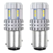 slomart LED žarnici AMiO CANBUS BAY15D P21/5W 22SMD 3020, bela, 12-24V