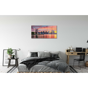 tulup.si Slika na akrilnem steklu Bridge sunrise 120x60 cm 4 obešalnika