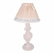 Svijetlo ružicasta stolna lampa s tekstilnim sjenilom (visina 56 cm) – Antic Line
