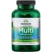Swanson Multi without Iron (multivitamin brez železa), 120 kapsul