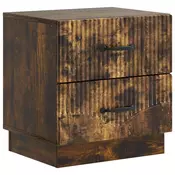 vidaXL vidaXL Nočna omarica Dimljen hrast 43 x 34,5 x 44,5 cm Inženirski les, (5000209839)