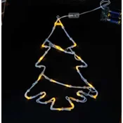 Multistore.si Svetlobna smreka, 15 LED, toplo bela, 33,5 x 26,5 cm, časovnik